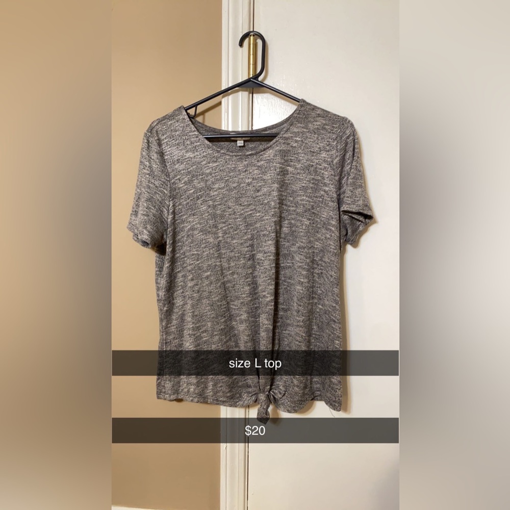 Grey top with knot
